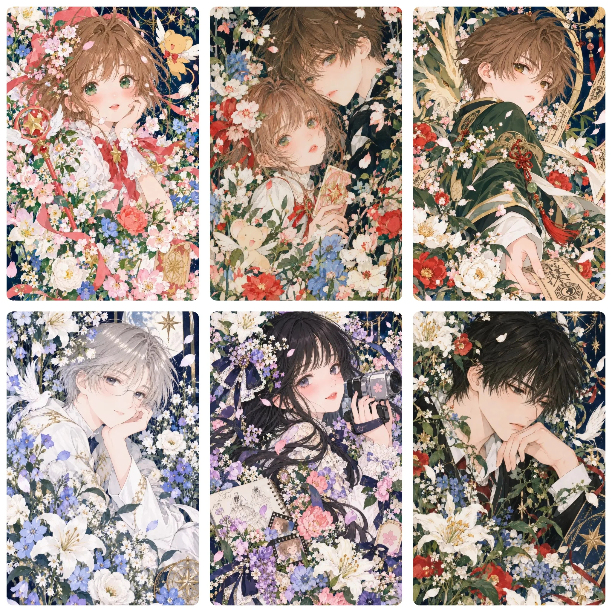 DIY Diamond Painting, Cardcaptor Sakura Portrait Pack, Romantic Blossom Anime Characters, Relaxing Handmade Craft