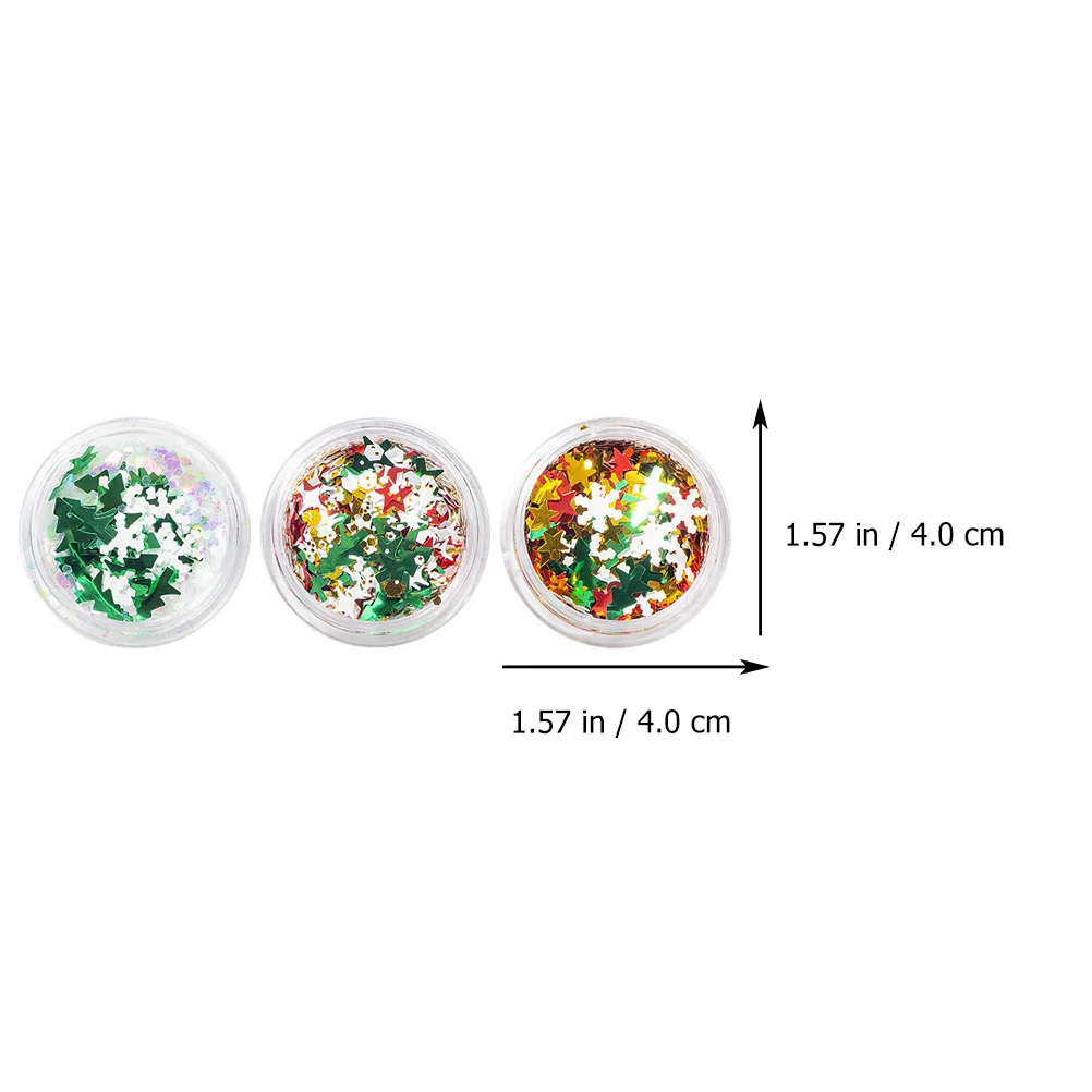 

12pcs Christmas Tree Star Nail Supplies Glitter Sequins Decor Manicure Decal Gold Flakes for Nails Holiday Gifts