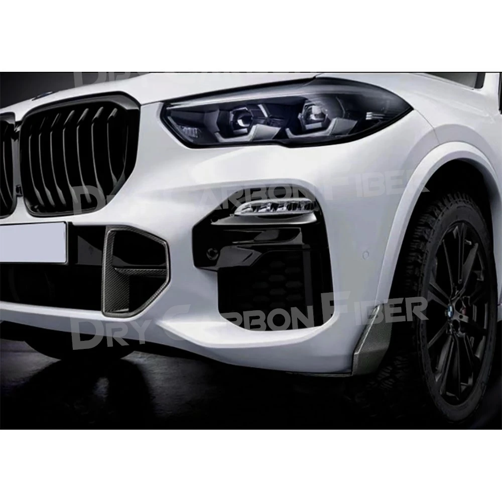 Carbon Fiber for BMW X5 G05 M Sport 2019+ ABS Cupwings Flaps Winglets Accessories Front Bumper Splitters Spoiler Aprons Parts