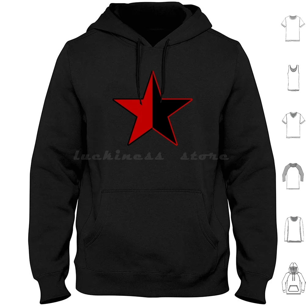 Red And Black Star-Ancom , Anarchist , Socialist , Leftist , Communist , Libertarian Socialist T Shirt Cotton Men Women Diy