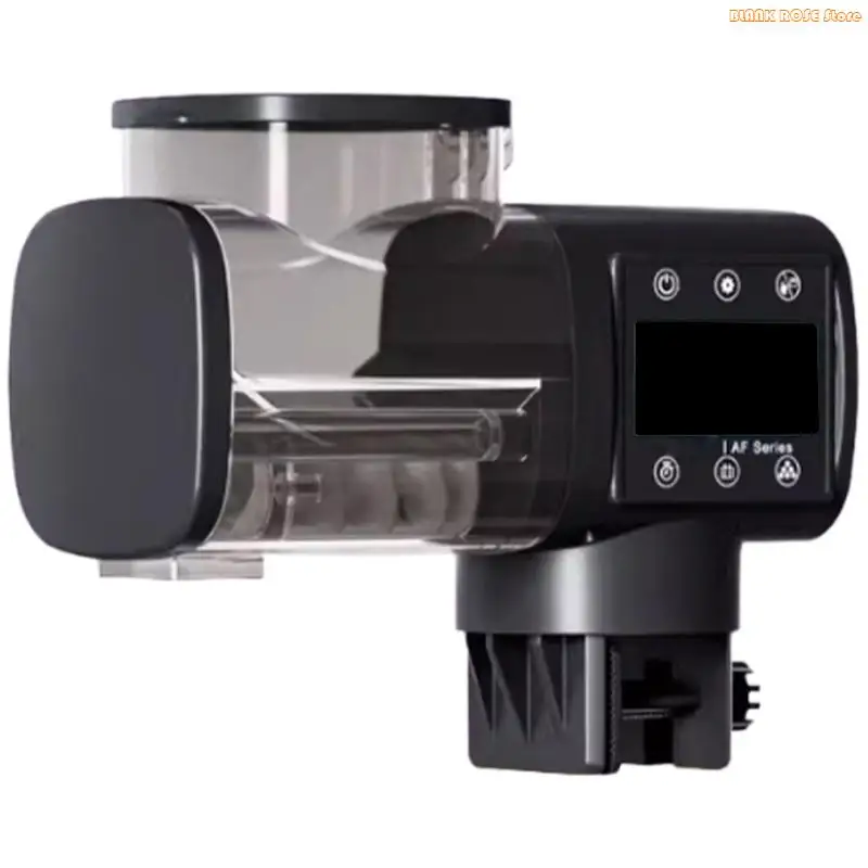 K1AE Programmable Aquariums Fish Feeder With Quiet Operations Easy Installation Large Storage Feeder For Home Office Use