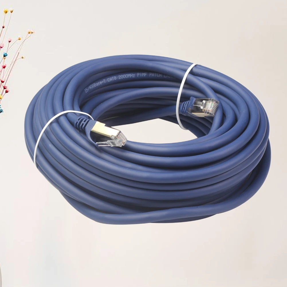 

20M Network Cable CAT8 Ethernet LAN Shielded Cord for Computer Printer ADSL Media Streamer High Speed Transfer