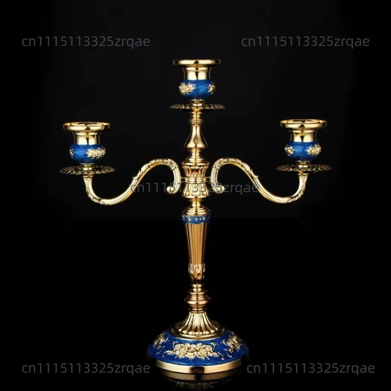 3/5 Heads Candlestick Metal Candle Holder Wedding Decoration Candlelight Dinner Base Home Decor Rack