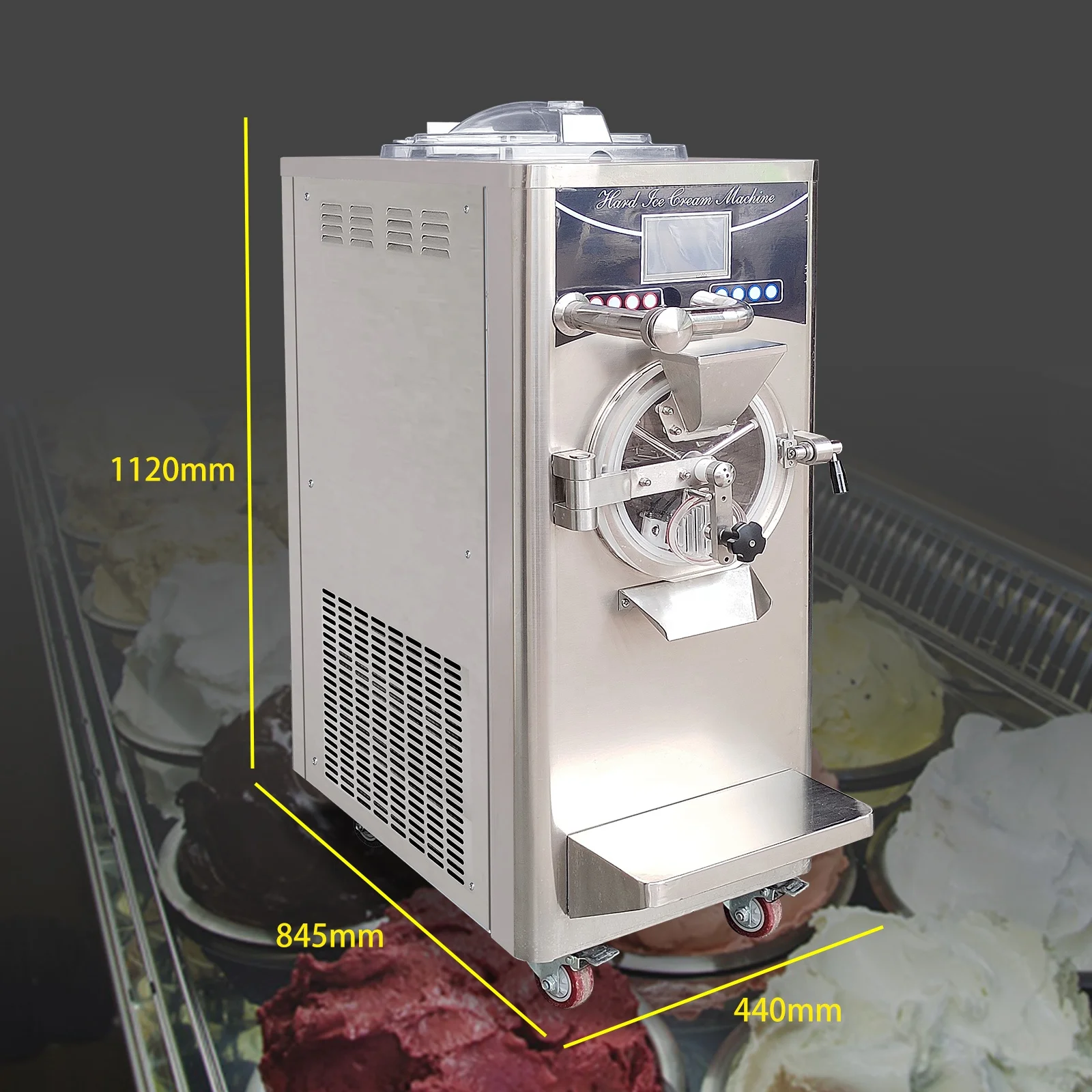 2500w commercial hard ice cream machine cone Gelato Hard Serve ice cream machine hard ice cream making