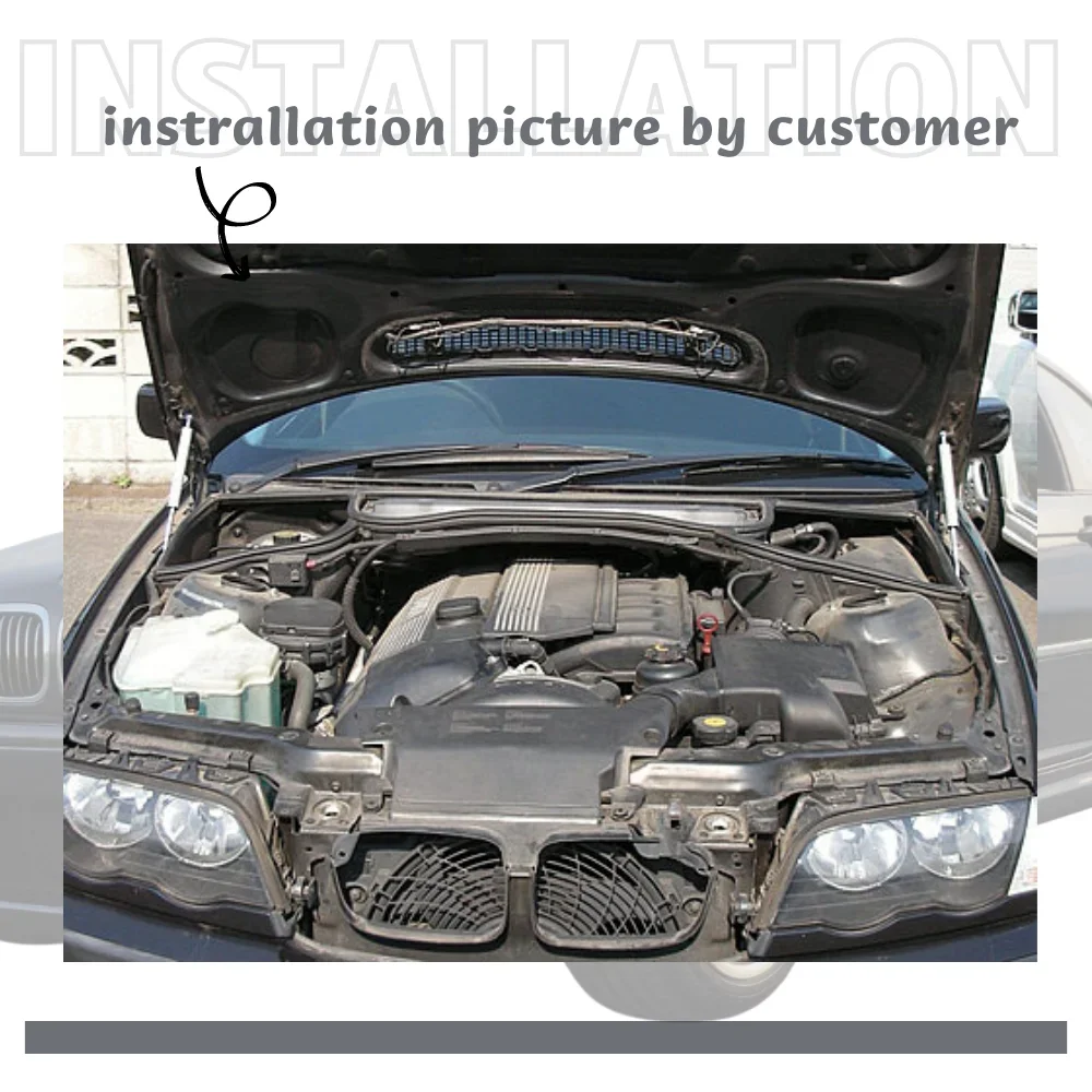 보닛 댐퍼 BMW M3 E46 2000-2006 51238202688 프론트 후드 가스 스트럿, 탄소 섬유 스프링 리프트 지지 업소버