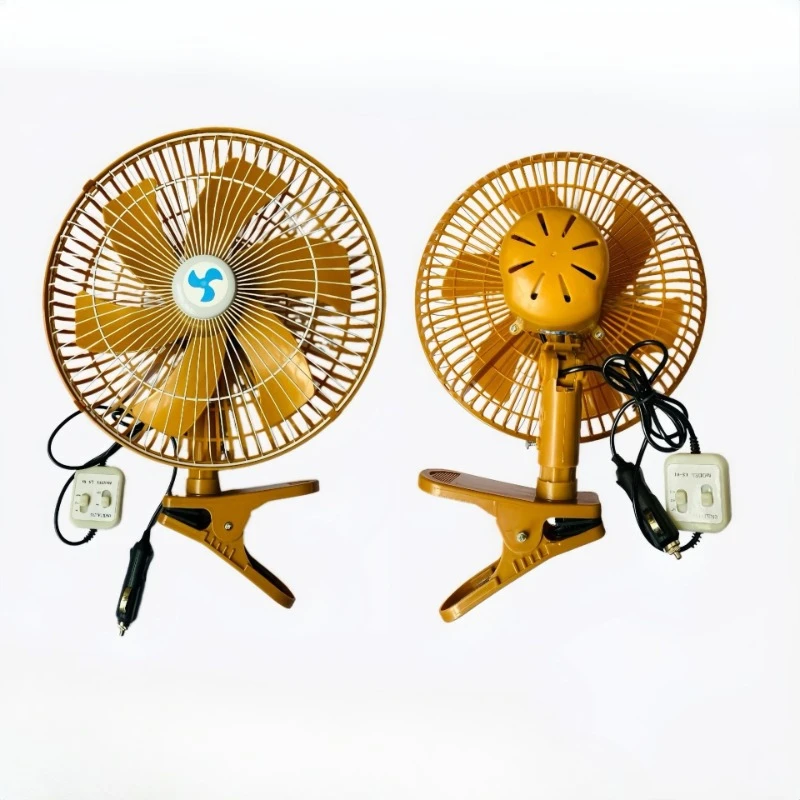 Onboard fan: 11-inch dual-motor oscillating head, powerful wind-powered truck interior electric fan