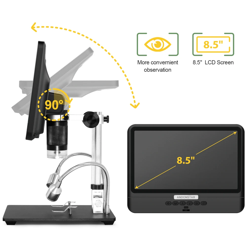 Imagem -06 - Andonstar-microscópio Digital para Reparo de Telefone Ad208 1080p 8.5 Polegada Tela Lcd Ferramentas Faça Você Mesmo Solda Pcb