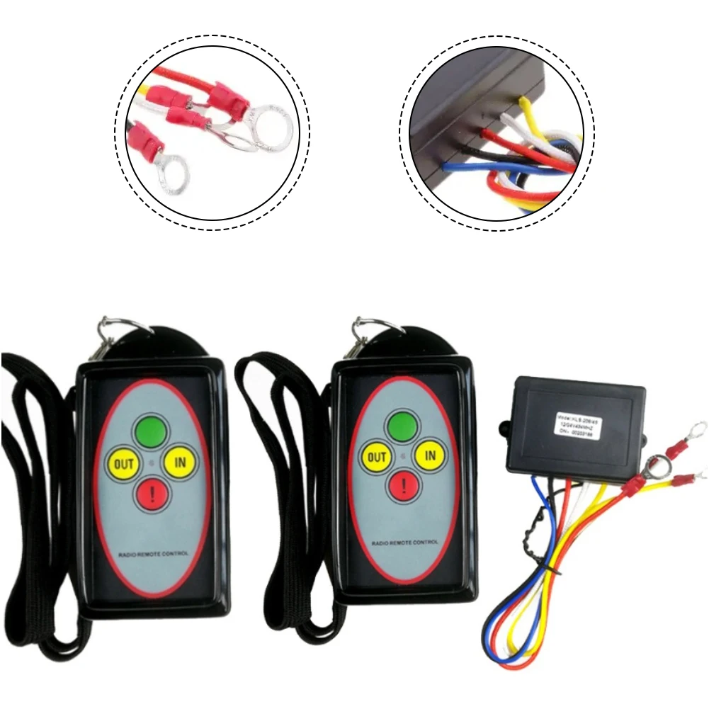 Wireless Winch Remote Control 12V 24V For For Jeep For ATV SUV UTV Truck Electric Solenoid Switch With LED Indicator And On Off