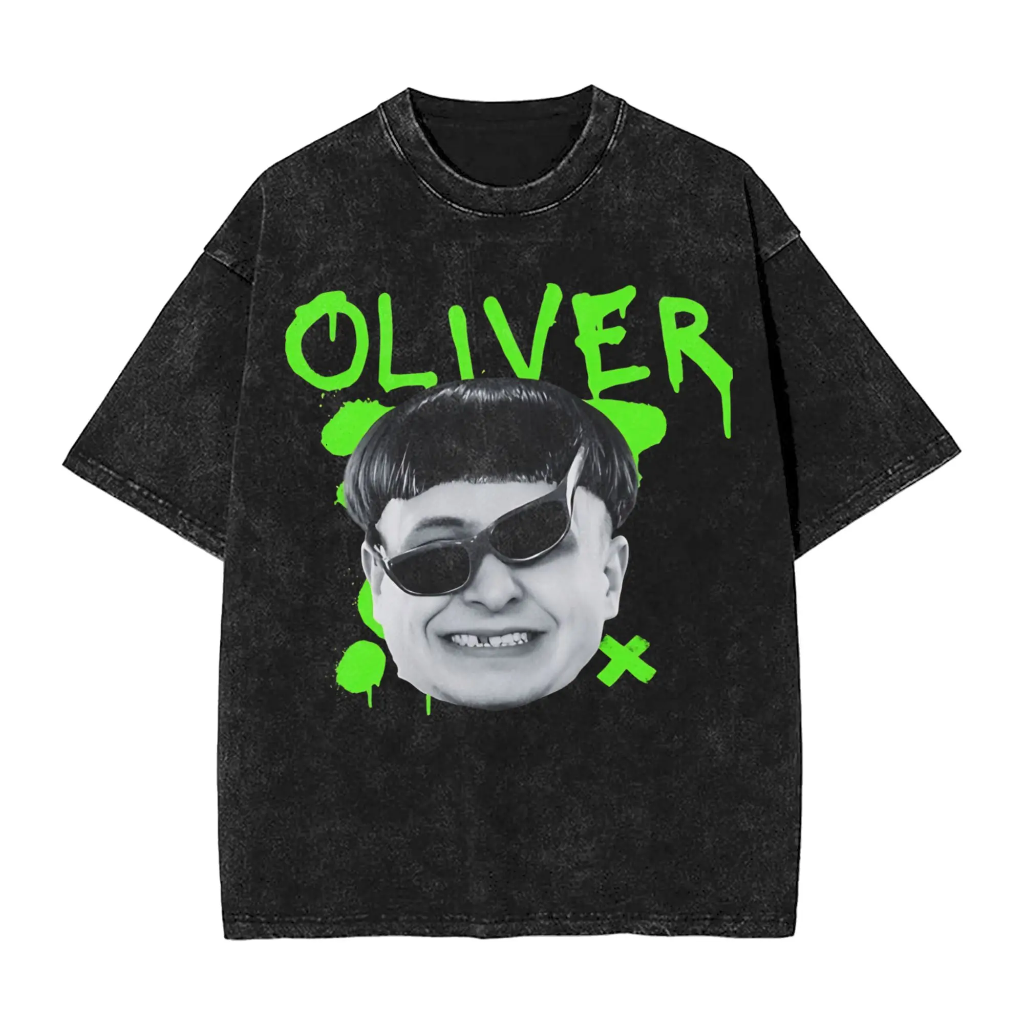 Green Olivers Trees Rapper Rip Vintage Washed T Shirts 100% Cotton Cool T-Shirts Crewneck  Tees Short Sleeve Clothes Plus Size
