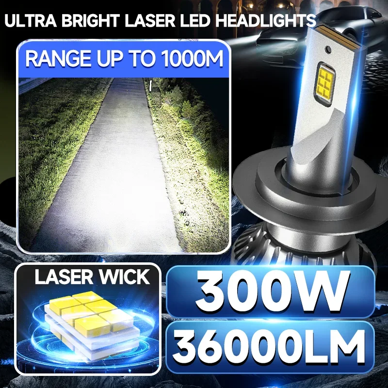 

36000 H7 Led Canbus Car Headlight Bulbs 260W H1 H3 H4 Led Lamp H8 H11 HB3 9005 HB4 9006 9012 HIR2 30pcs led CSP 12V 24V 6000K