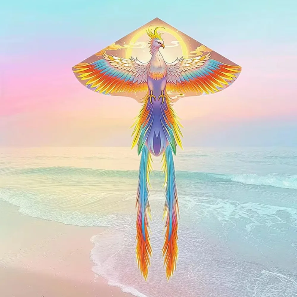 Gemakkelijk te vliegen Grote Delta Kite Goed vliegende kinderen Cadeau Mooie Phoenix Kite 100 meter vlieger String Vliegend speelgoed Buitensporten