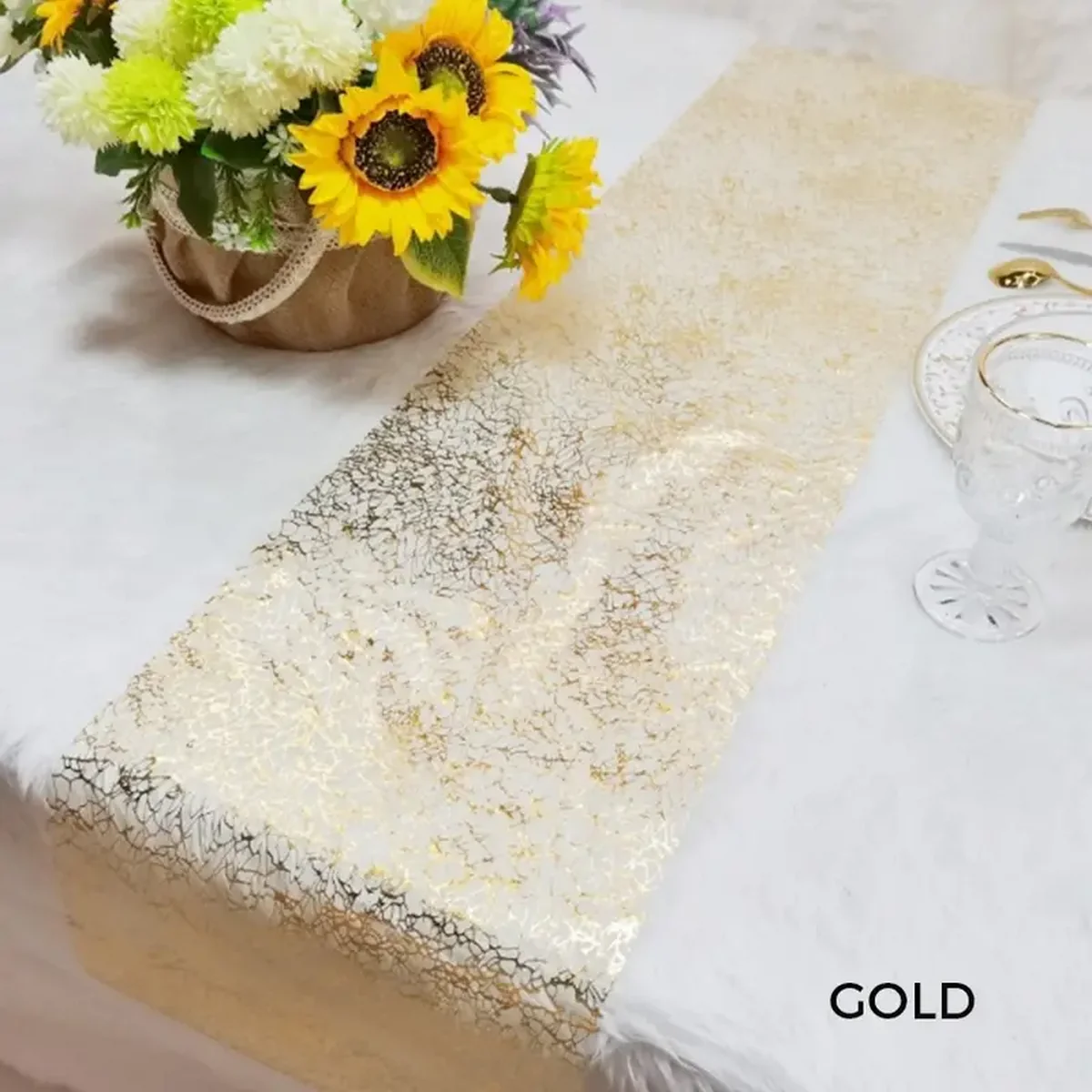 Roségoldener Tischläufer, metallischer Tischläufer, wiederverwendbarer Glitzer-Tischläufer, Partyzubehör für Hochzeiten, Valentinstag, Geburtstag