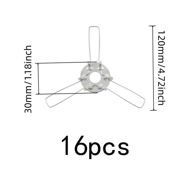 16 pcs 120mm Metal Lamp Fixing Springs with Universal Lamp Fit, ideal for Lamp Assembly and Home Lighting Installation