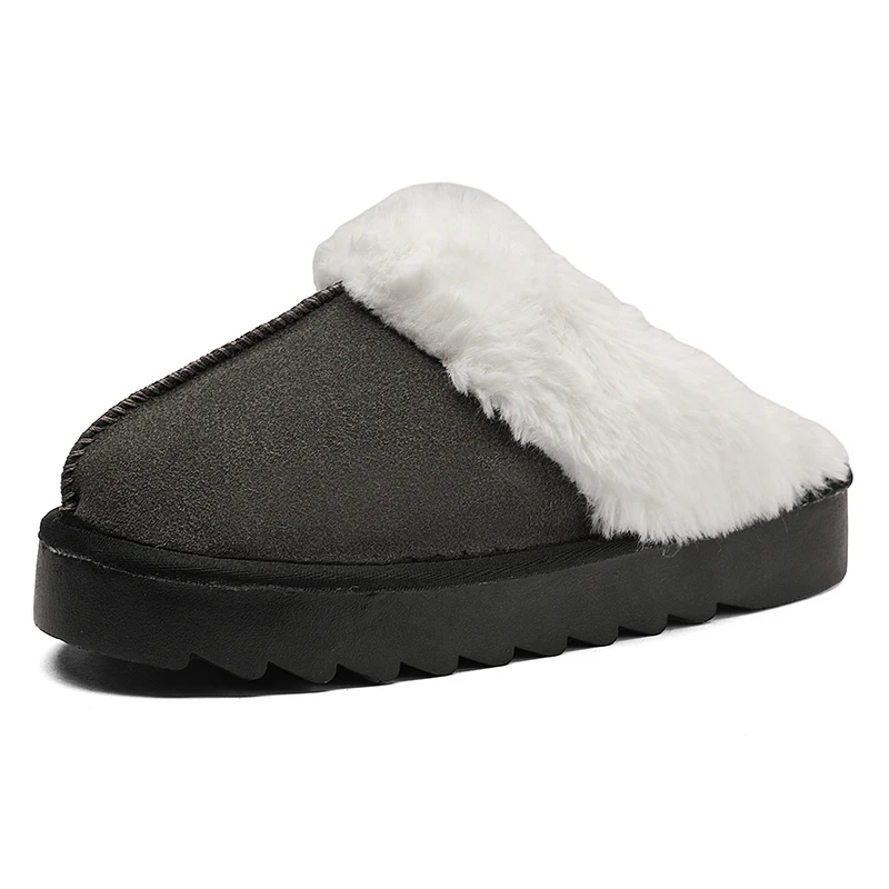 

Women's G G Winter Furry Slides Slip On Keep Warm Home Cotton Shoes Lightweight Thick Sole Furry Slippers For Unisex Size 36-43