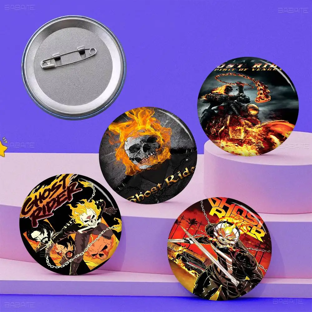 Ghost Rider New Brooches Soft Button Pin Funny Silly Gnarpy On A Skateboard Meme Badge Gamer Collection Gifts