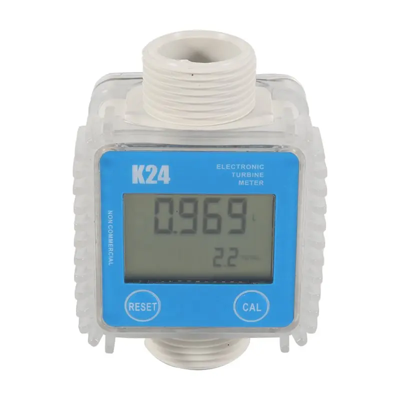1 PCS Digital K24 Turbine Oil Fuel Flow Meter Gauge LCD Fuel Flow Meter Measuring Tools