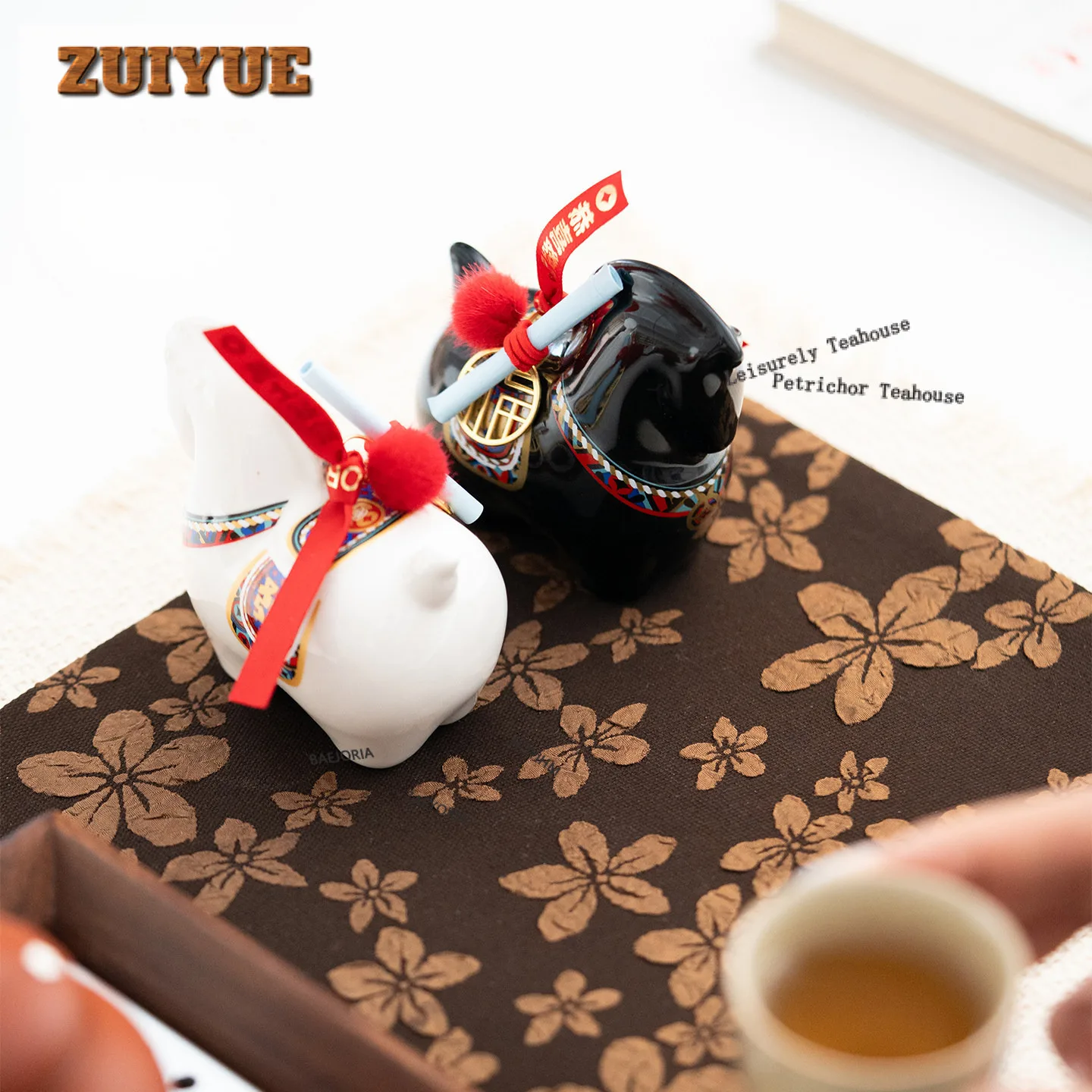 Fortune Horse Ceramic Tea Pet Creative Tea Games Tea Figurine Play Toys Tea Statue Ornaments Teaware Supplies Collection Craft
