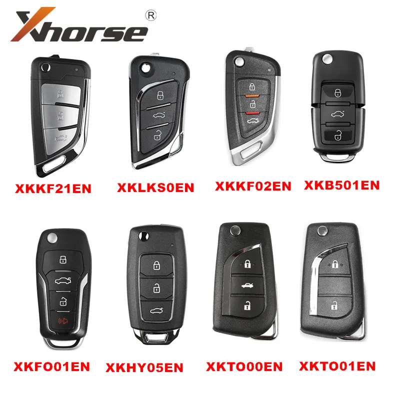 5pcs/lot Xhorse Wire Remotes XKKF21EN XKLKS0EN XKKF02EN XKB501EN XKFO01EN XKHY05EN XKTO00EN XKTO01EN for key Tool Max VVDI2