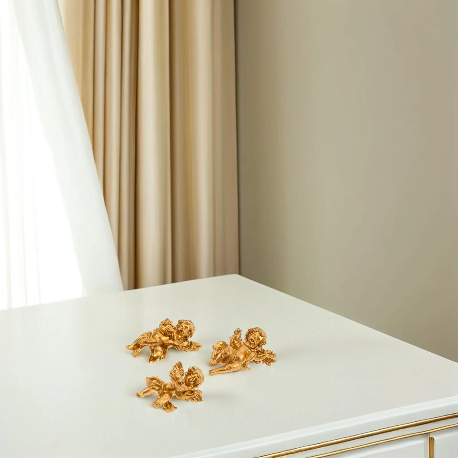 

Набор из 3-х настенных скульптур ангелов из смолы, винтажный декор в стиле херувимов для прихожей, с эффектом состаривания, для создания элегантной атмосферы, в скандинавском стиле