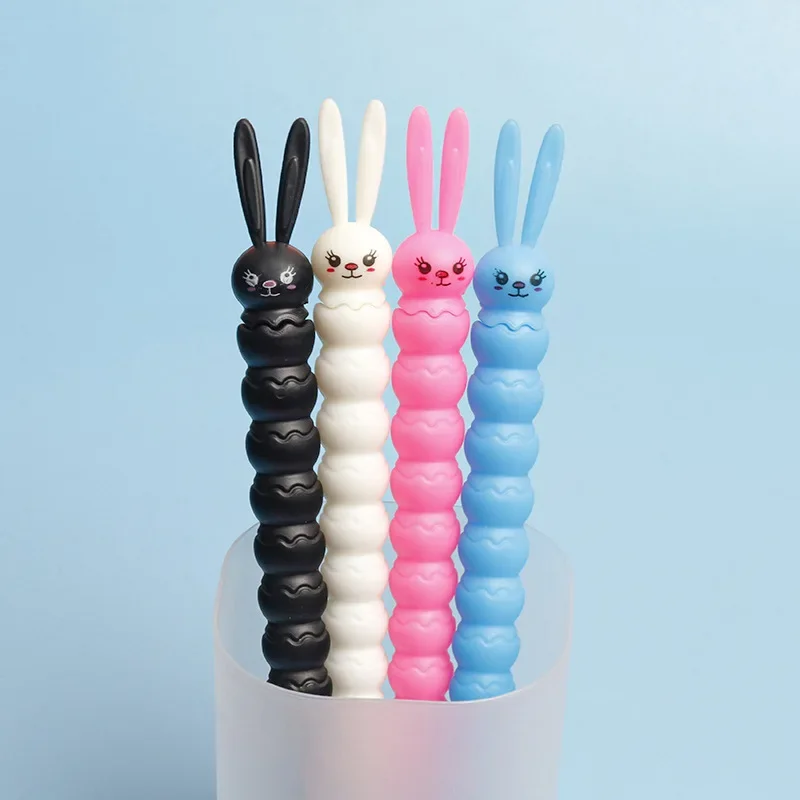 36Pcs Wholesale Cute cartoon creative student stationery rabbit caterpillar styling gender neutral pen office supplies