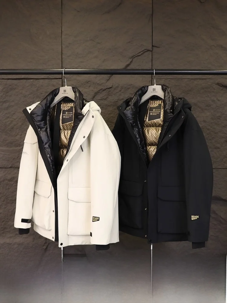 

Thiened Outdoor Men's down Jaet Tee-Proof Italian Luxury Winter Coat Bla Gold Series Wind ell 40 Series Technical F...