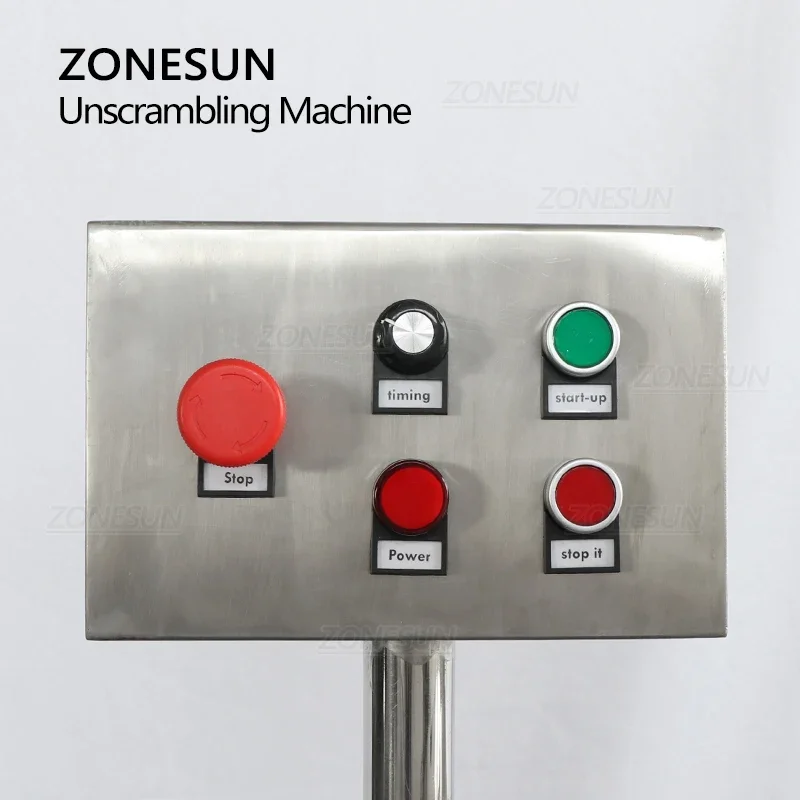 ZONESUN Automatic Unscrambler Turntable Rotary Plate Plastic Glass Bottle Vial Sorting Feeder ZS-LP750