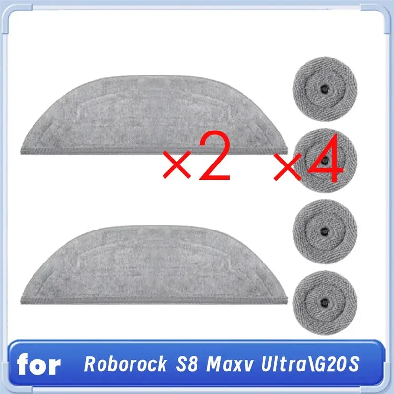Almohadillas de repuesto A20F-Mop para Robot aspirador Roborock S8 Maxv Ultra/ G20S, módulos de vibraciones sónicas duales, almohadillas de fregado de bordes