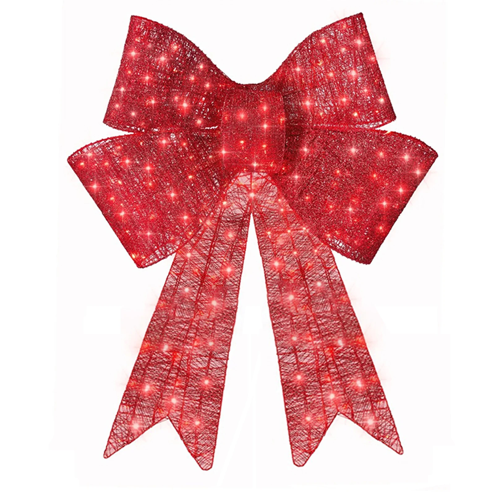 

Christmas Glowing LED Bows Lit Illuminate Pre-Lit Decorations Yard