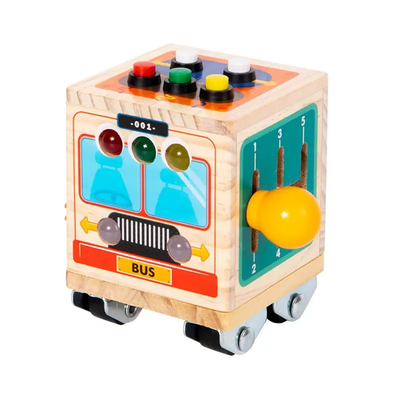 

Busy Cube Bus Design Busy Box Interactive Travel Toys For Fine Motor Skill Development Educational Learning Toy For Boys Girls