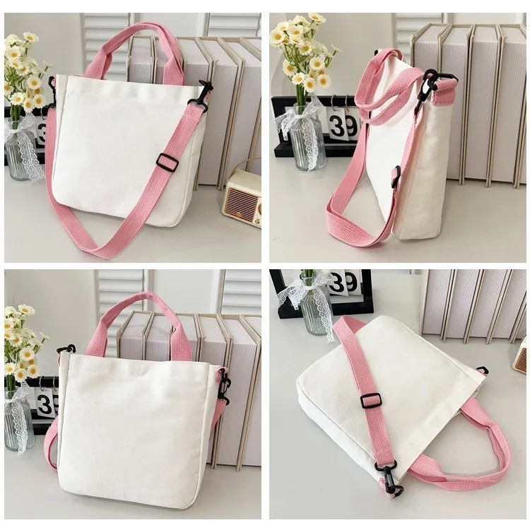 K-pop شيطان الصيادين حقيبة كتف قماش للبنين بنات أنيمي موضة حقائب كروسبودي الطلاب حقيبة يد محتملة حقيبة حمل بسيطة