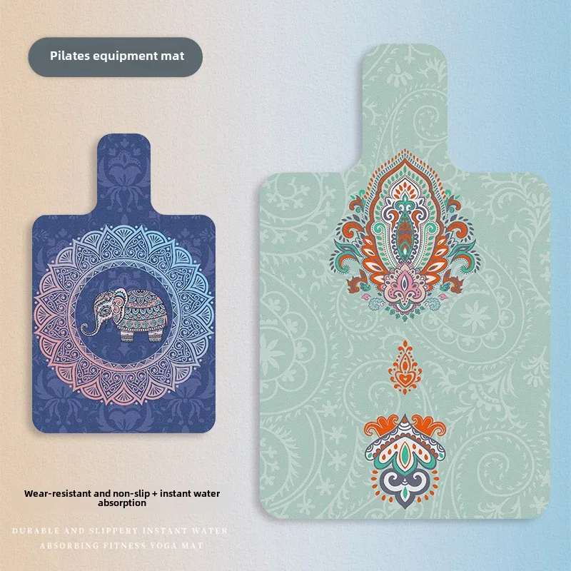 プロのピラティス器具 滑り止めヨガマット、スエードと天然ゴムの折りたたみ式ポジショニングパッド、リフォーマートレーニング用 요가매트