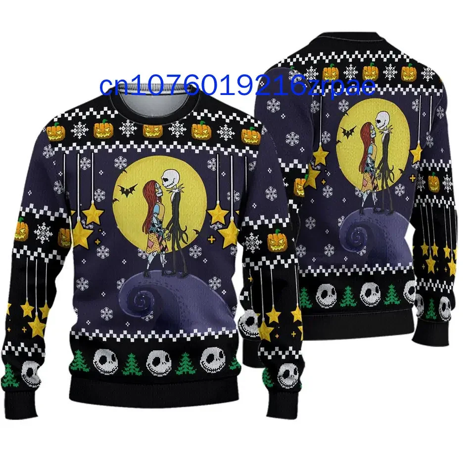 Jack Skellington  Nightmare Before Christmas Ugly Sweater Men and Women Casual Cartoon Sweatshirt Christmas Sweater