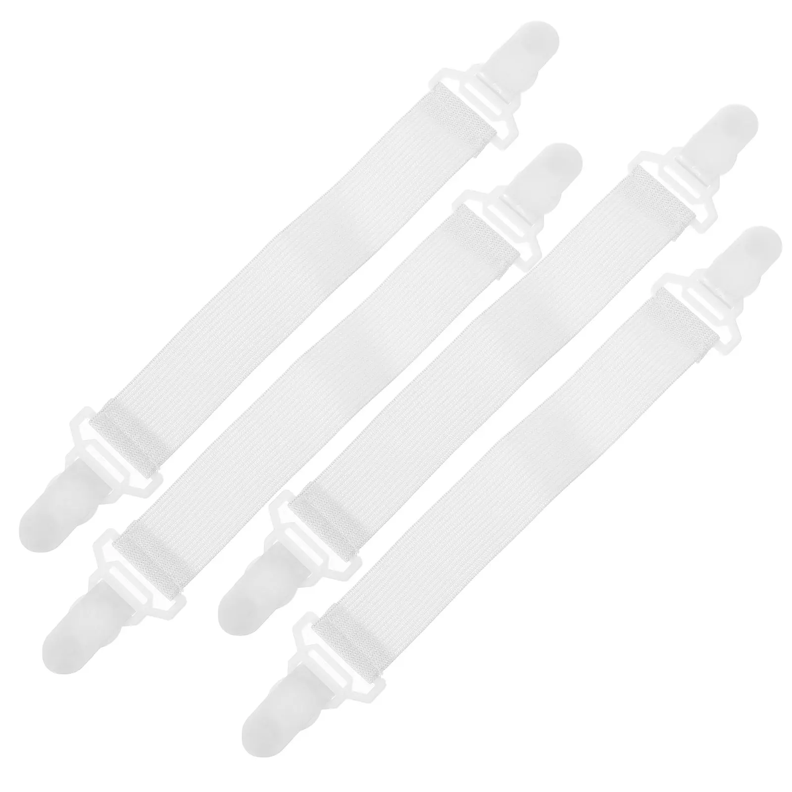

4pcs Sheet Fasteners White Plastic Nylon 22 7cm Bed Grippers Mattress Covers Blankets Elastic Straps Garter Style