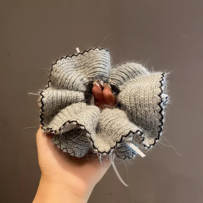 

Autumn Winter New Double Layer Ribbon Yarn Loop Women's Fashion Lazy StyleinsHair Tie for the Back of the Head Elegant Hair Acce