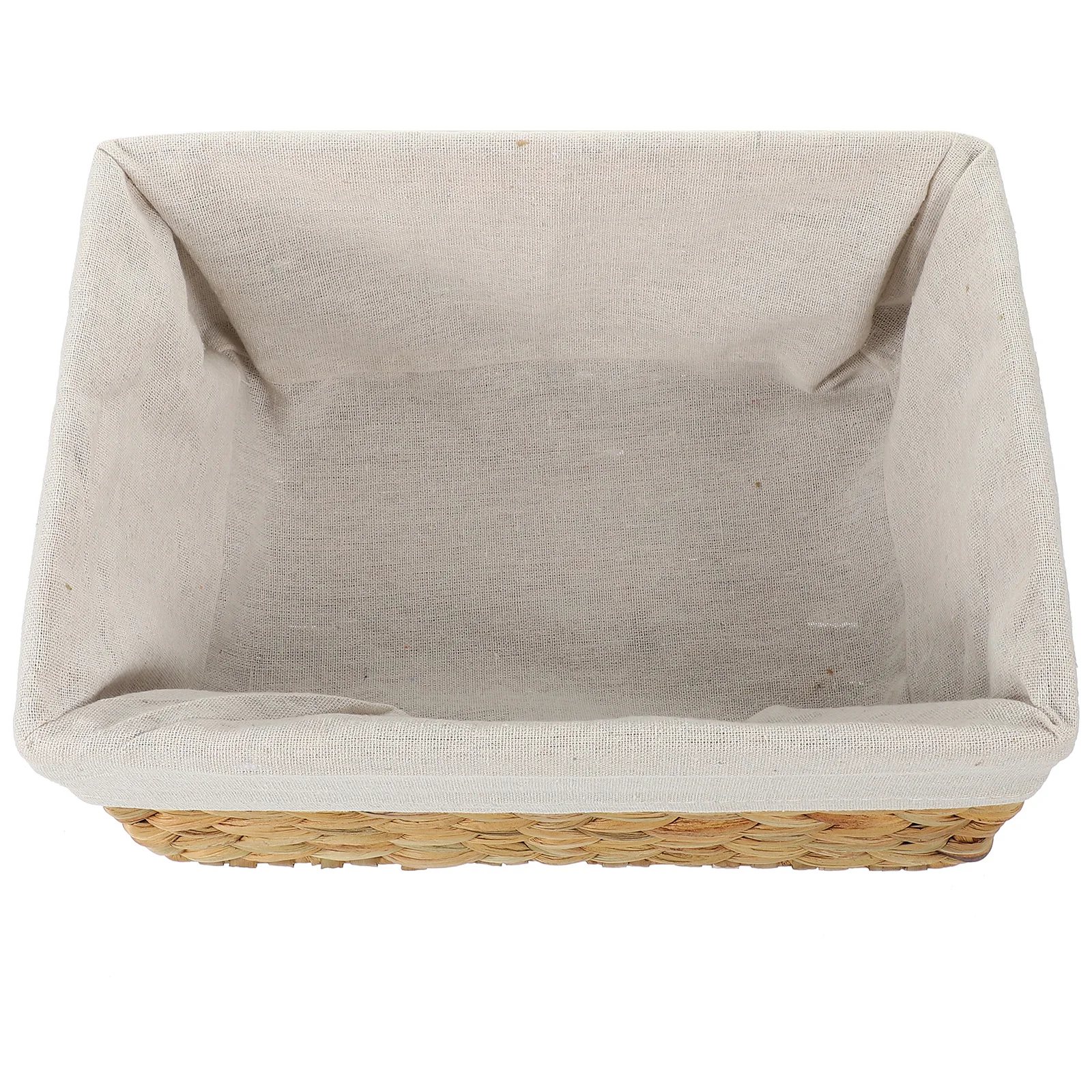 

Woven Storage Basket Straw Handmade Decorative Desktop Organizer Multipurpose Storage for Fruit Clothes Books Bathroom Shelf