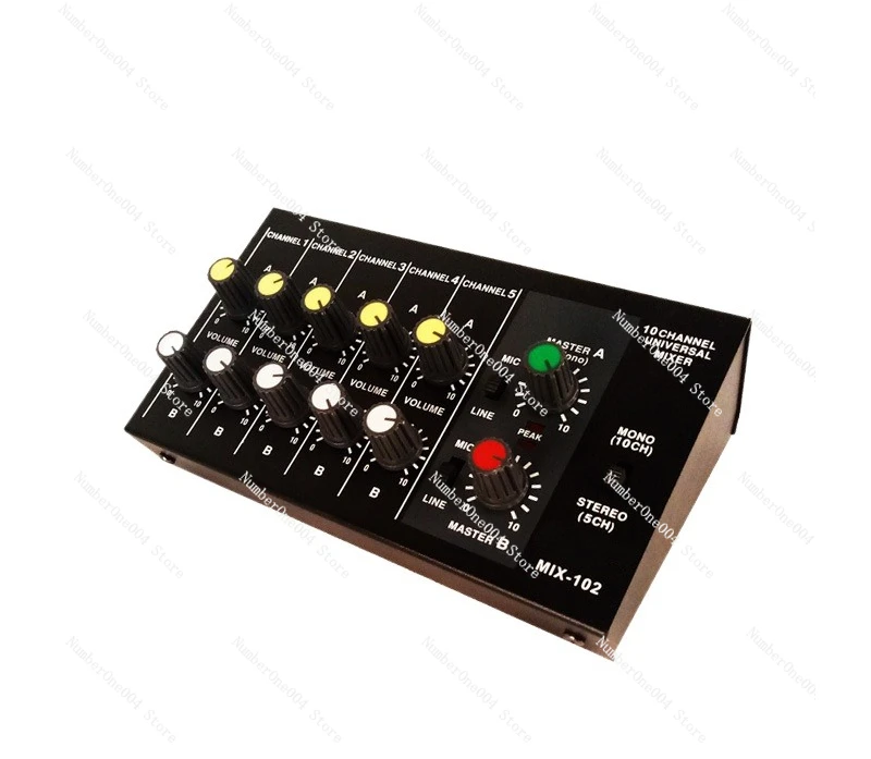 

10-Channel Audio Mixer | Mic Hub Expander | With Reverb Effect | Multi-Branch Console