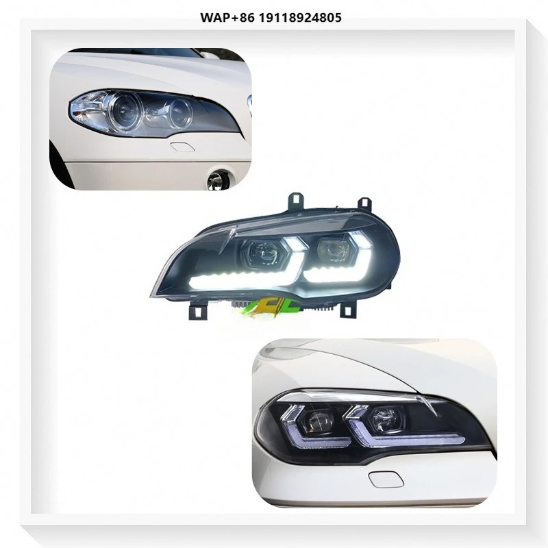 

For B-MW X5 E70 2007-2013 Upgrade 2023 Style High Quality Dual Lens LED Headlight LED Daytime Running Lights Plug and Play