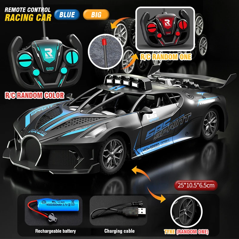 Rc Auto 4Ch High-Speed Afstandsbediening Drift Racewagen Elektrische Sportwagen Speelgoed Voertuig Model Speelgoed voor Jongens Kinderen verjaardagscadeau