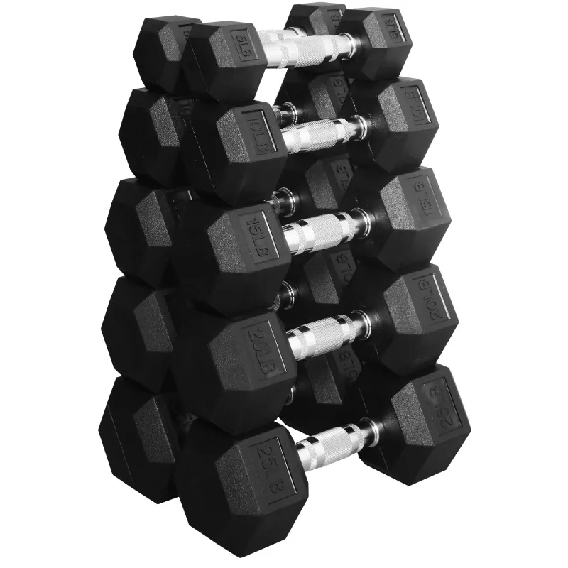 

BalanceFrom 150 LB Dumbbell Set, Pair of 5, 10, 15, 20, 25 LBs, Multiple Packages