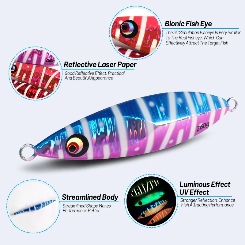 TEASER J86 Slow rocking iron plate lure, sea fishing bionic lure, slow sinking ship fishing iron plate lead fish grouper lure