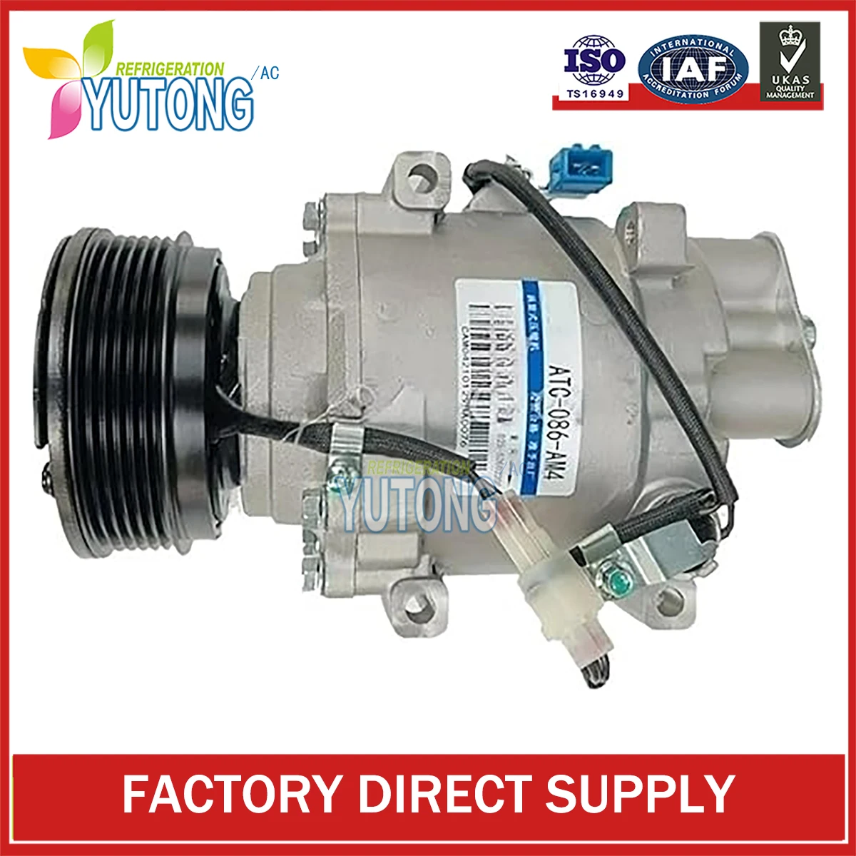 ATC-086-AM4 AC Compressr for Chery Fulwin A15 A13 E53 Pa11-8104010bd ATC-086-AM1 ATC-086-AM0