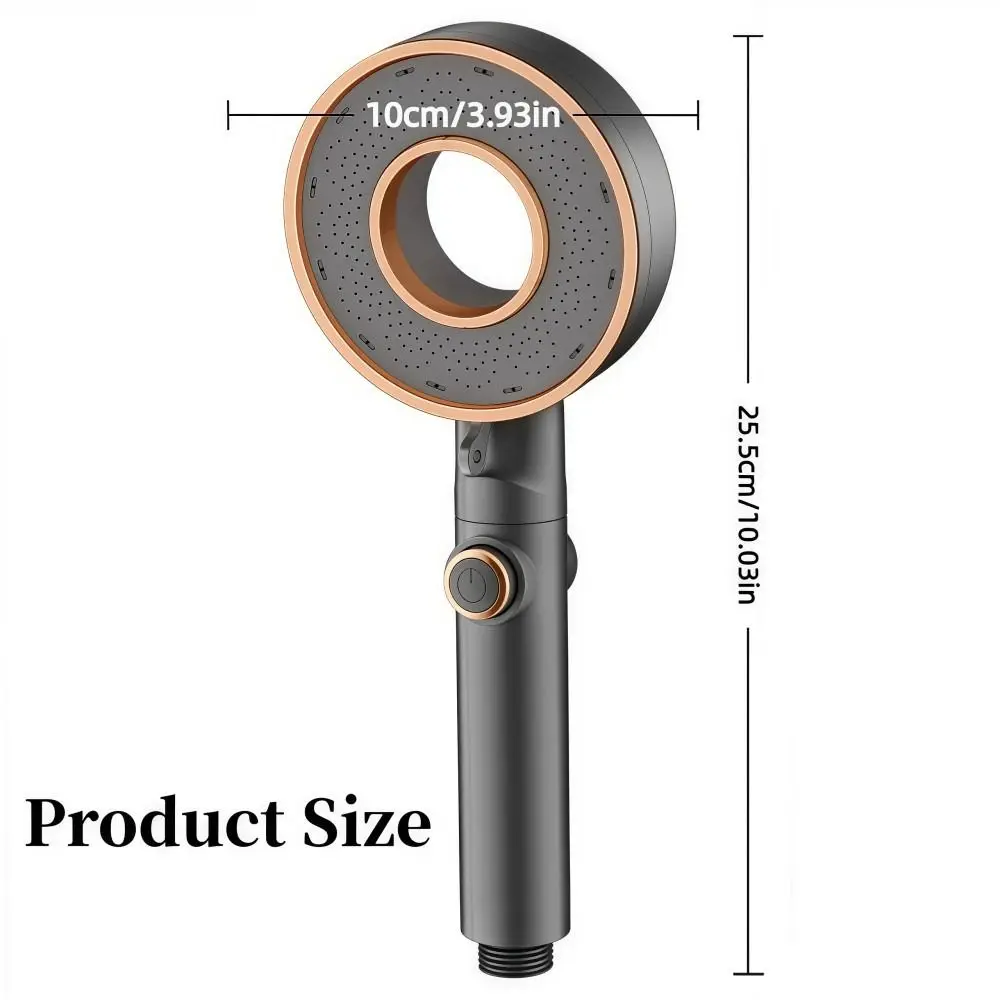 رأس دش عالي الضغط قابل للتعديل في 3 مستويات، رأس دش مضغوط بواجهة مشتركة بنقرة واحدة #6