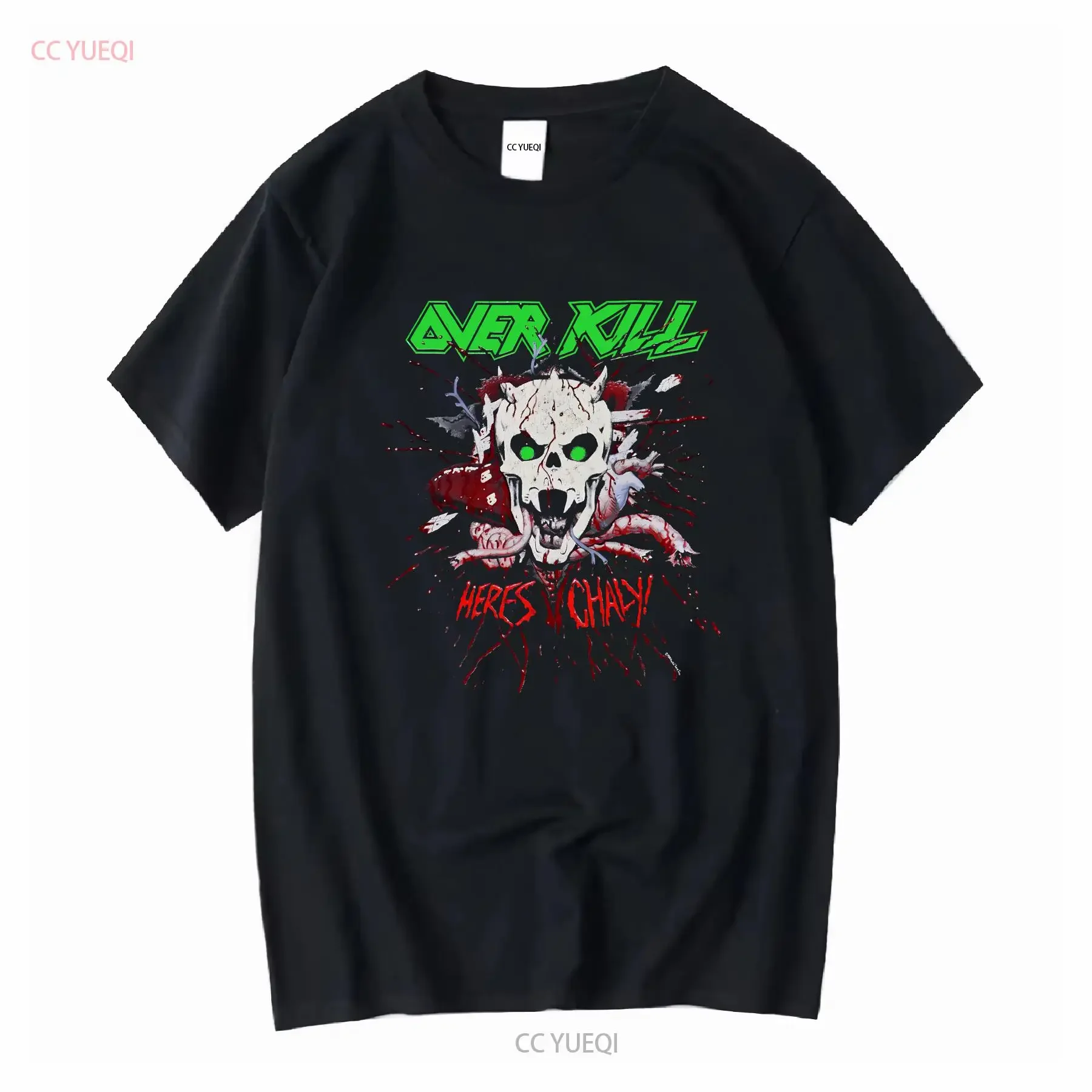 Vtg 1988 Overkill We came to Shred Band basic black T shirt NH10391 vintage Washed designer clothes Unisex Soft Stretched