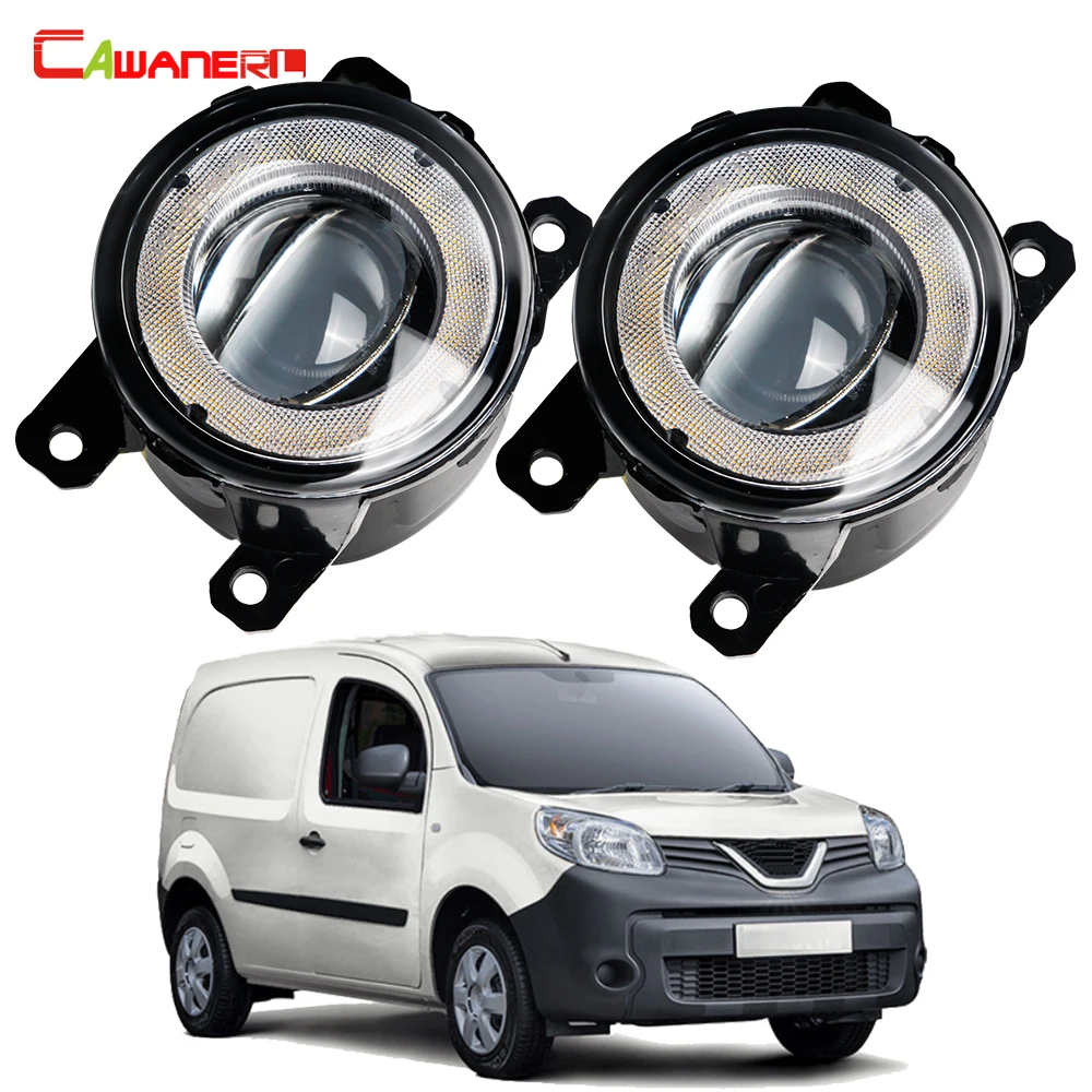 2 Pcs Angel Eye Fog Light DRL 30W 8000LM Car Front Bumper LED Fog Daytime Running Lamp For Nissan NV250 NV 250 2019 2020 2021