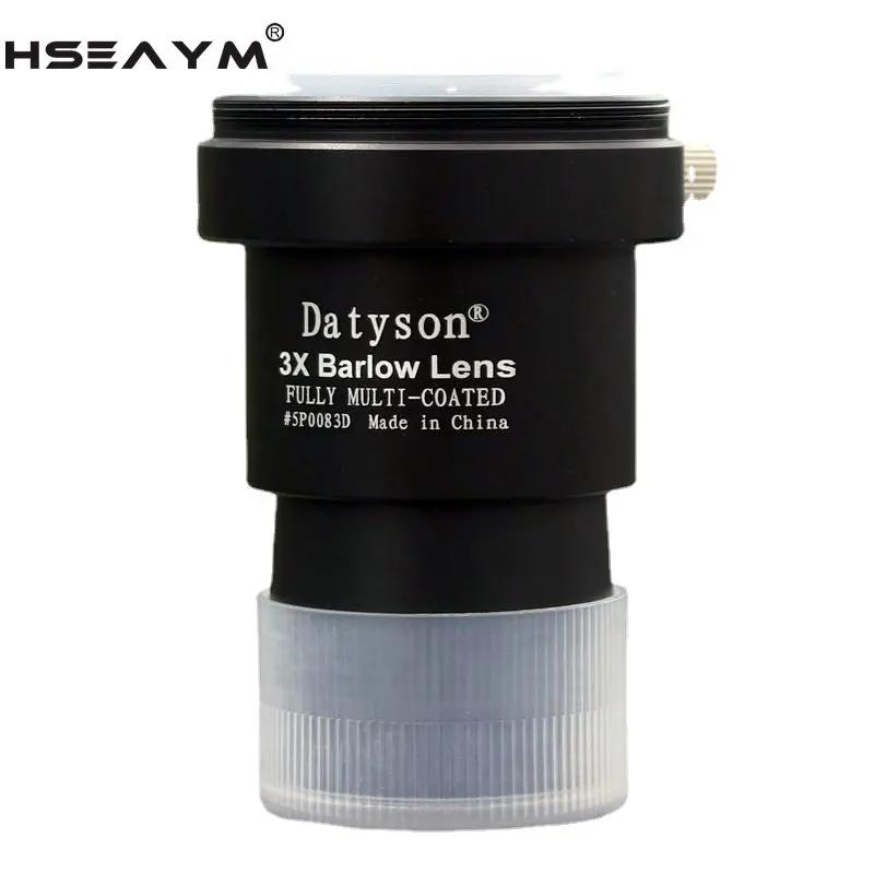 

HSEAYM Aluminium Metal Optical 3X Barlow Lens Multi-layer Coating 1.25 Inches 31.7mm M42x0.75mm Thread Astronomical Telescope