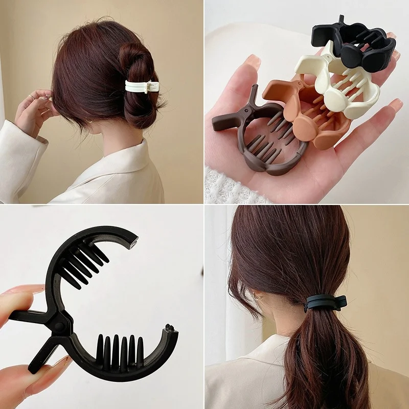 New Frosted Mini Crab Hair Clip Women Fixed Ponytail Hairpin Fish Shaped Holder Barrettes Y2k Girls Hair Accessories Claw Clip