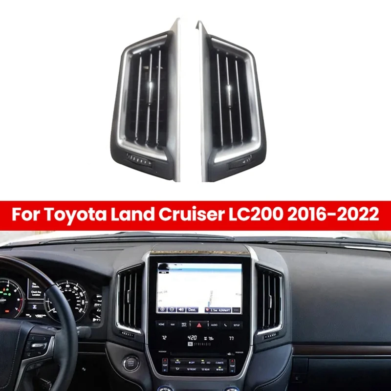 

Car Front AC Middle Central Air Vent Grille Outlet Cover Panel Trim For Toyota Land Cruiser LC200 2016-2022