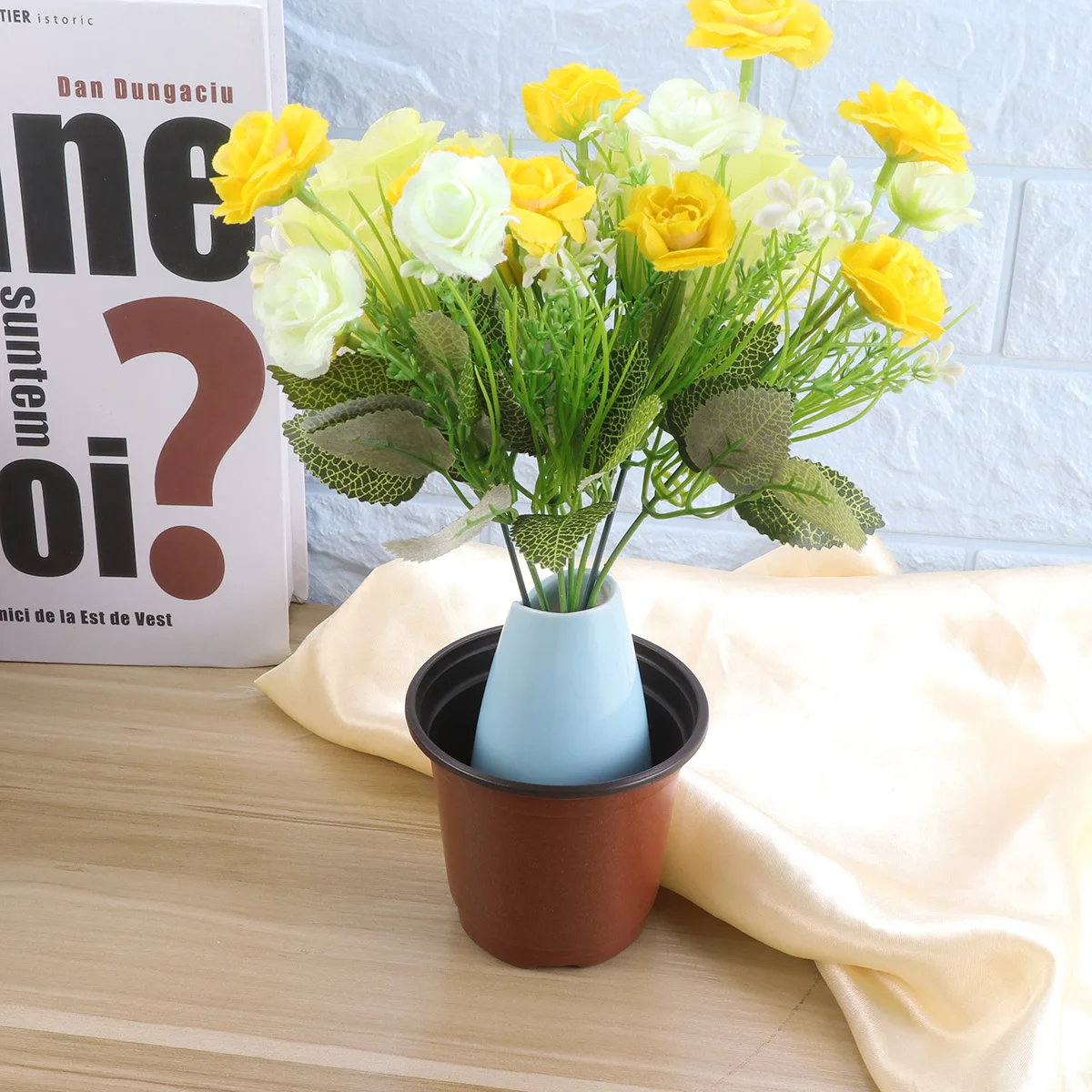 

30Pcs Plastic Flowerpot Minimalist Succulent Pots Creative Breathable Basin for Desk Table Window Sill Gardening Living Room