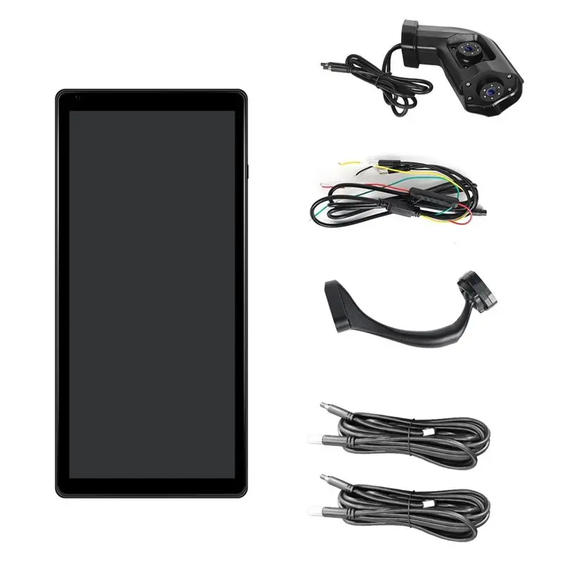 A76T-10.36Inch Car Side View Vertical Monitor For Truck Bus Rearview Mirror Touch Screen 2 Channel DVR IP68 Recorder