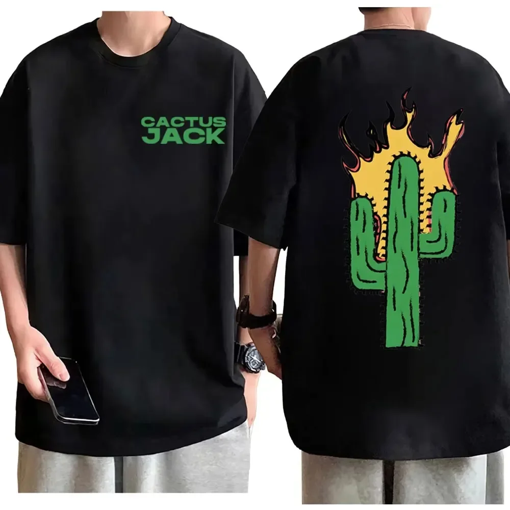 

Rapper Cactus Jack Graphic T Shirts Summer Fashion Casual Oversized T-shirt Men Women Harajuku Hip Hop Rap Short Sleeve T-shirts